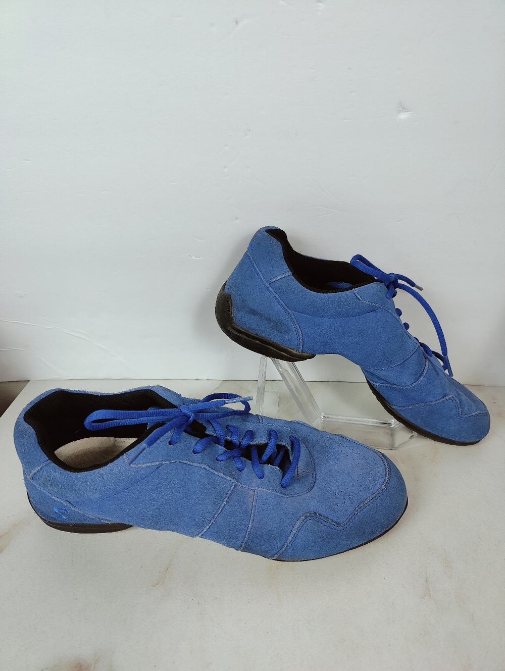 Sansha Men's Blue Suede Split Sole Jazz Dance Sneakers, 11